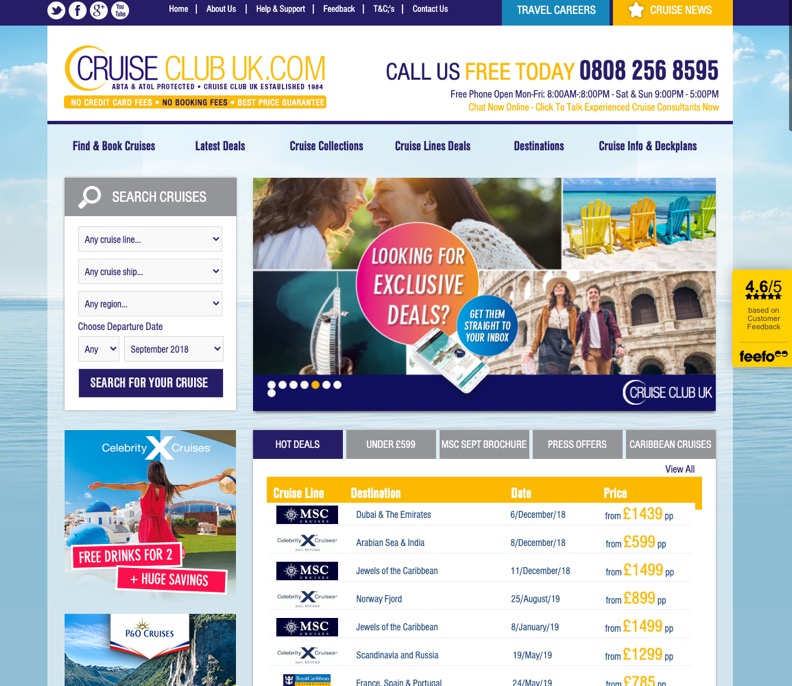 The previous CruiseClubUK Website
